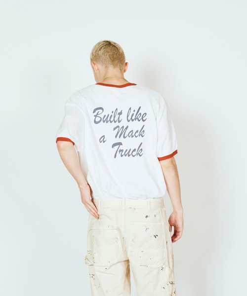 70's ヴィンテージ Mack Trucks 染み込み　リンガーtシャツ 2AM tシャツ MACK TRUCKS マックトラック / 70s ringer tee メンズ