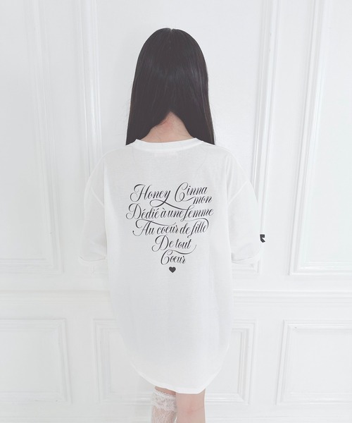 「Honey Cinnamon」 半袖Tシャツ FREE ホワイト レディース_画像4