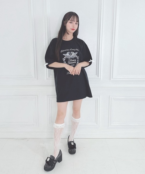 「Honey Cinnamon」 半袖Tシャツ FREE ホワイト レディース_画像6