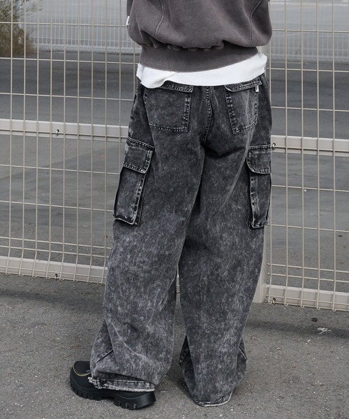 「Perushu」 カーゴパンツ MEDIUM ブラック メンズ_画像3