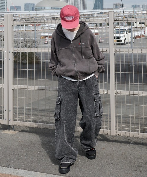 「Perushu」 カーゴパンツ MEDIUM ブラック メンズ_画像7