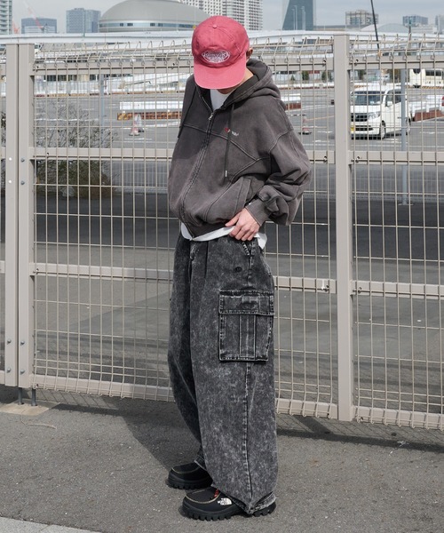 「Perushu」 カーゴパンツ MEDIUM ブラック メンズ_画像8