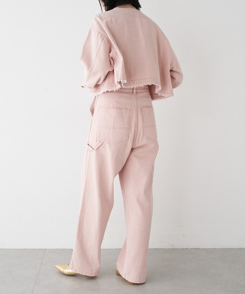 【新品】SHENERY シーナリー デニムジャケット/Free size SHENERY（シーナリー） デニムジャケット FREE ピンク レディース
