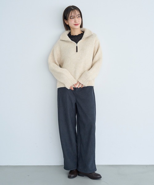 「mil」 パンツ - グレイッシュベージュ レディース_画像5