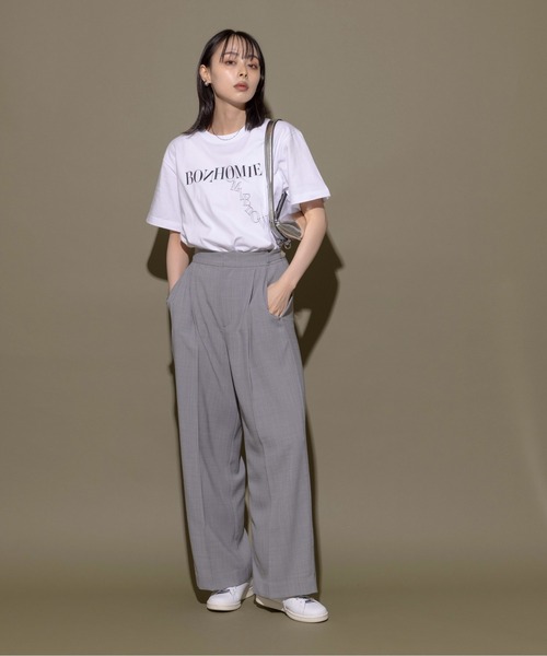「Eimee Law」 半袖Tシャツ 38 ブラック×ホワイト レディース_画像2