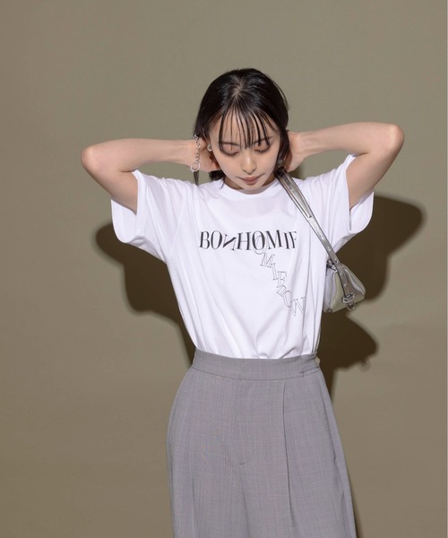 「Eimee Law」 半袖Tシャツ 38 ブラック×ホワイト レディース_画像6