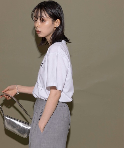 「Eimee Law」 半袖Tシャツ 38 ブラック×ホワイト レディース_画像9