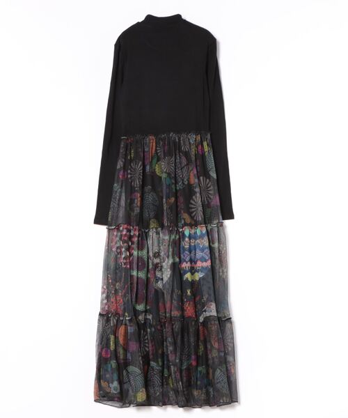 「Desigual」 ドッキングワンピース M ブラック レディース_画像2