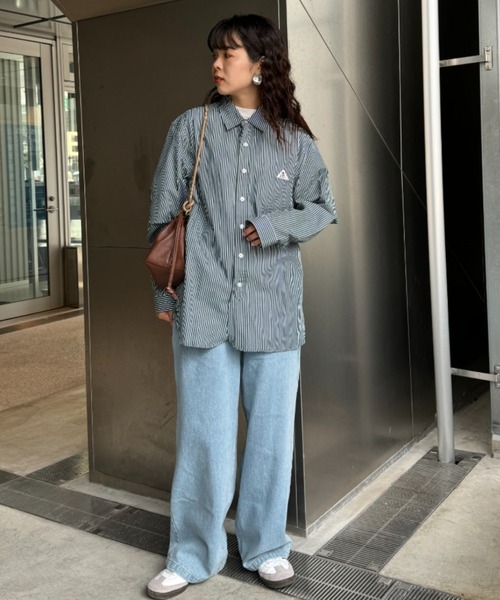 「GEVACO」 長袖シャツ MEDIUM ネイビー メンズ_画像3