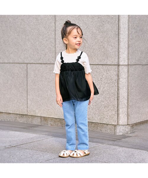 「apres les cours」 「KIDS」半袖カットソー 110 ブラック キッズ_画像2