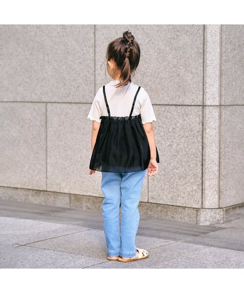 「apres les cours」 「KIDS」半袖カットソー 110 ブラック キッズ_画像3