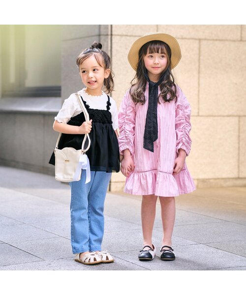 「apres les cours」 「KIDS」半袖カットソー 110 ブラック キッズ_画像4