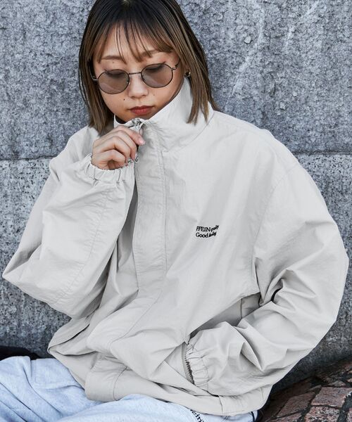 「FFEIN」 ナイロンブルゾン LARGE グレー メンズ_画像9