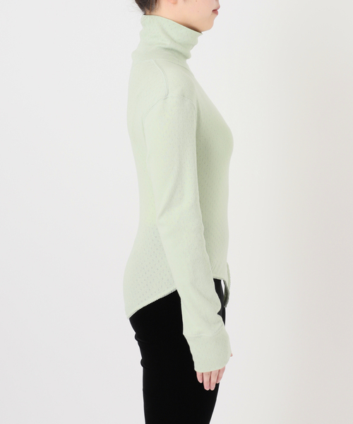 tシャツ 「PAN for LULU」EYELET MESH LACE TURTLE レディースの画像