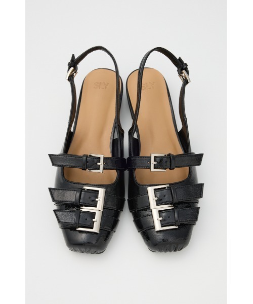 「SLY」 フラットサンダル SMALL ブラック レディース_画像3