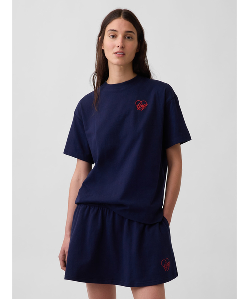 GAP（ギャップ） tシャツ 半袖 オーバーサイズ GAPハートロゴTシャツ