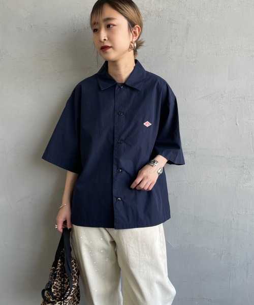 Danton（ダントン） 半袖シャツ 38 グレイッシュベージュ レディース