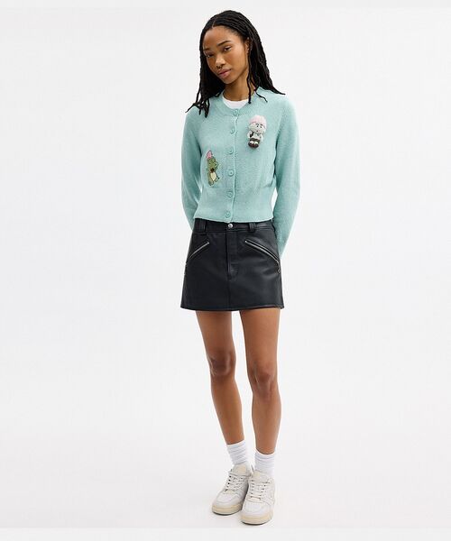 カーディガン 「COACH | BRAIN DEAD」プラッシュ キャラクター カーディガン・オーガニック コットン レディースの画像