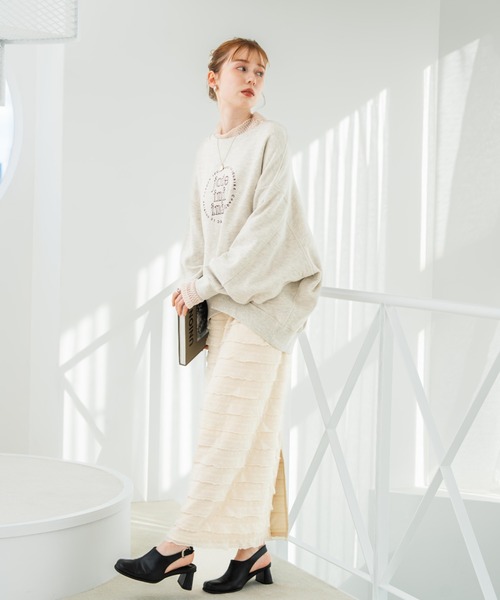 「hinari」 タイトスカート SMALL アイボリー レディース_画像9