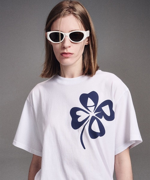 「Mardi Mercredi」 半袖Tシャツ FREE ホワイト×ネイビー レディース_画像6