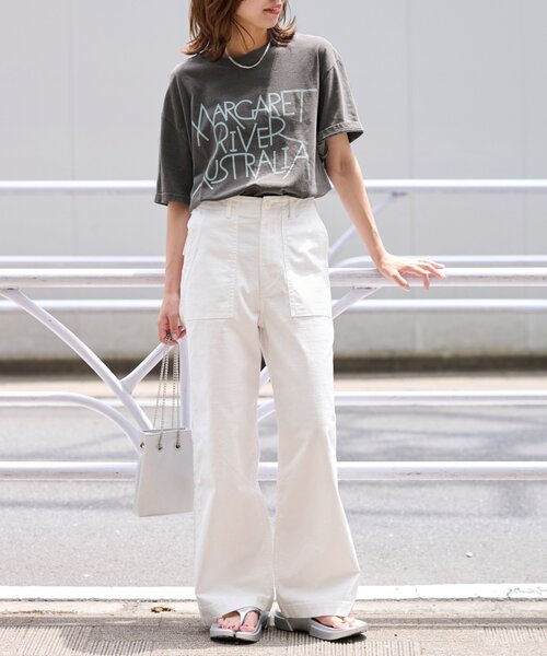 「THE DAY ON THE BEACH」 半袖Tシャツ FREE グレー レディース_画像2
