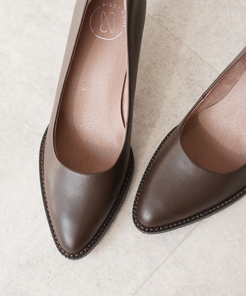 「Piedi Nudi」 パンプス 24.0cm ダークブラウン レディース_画像5