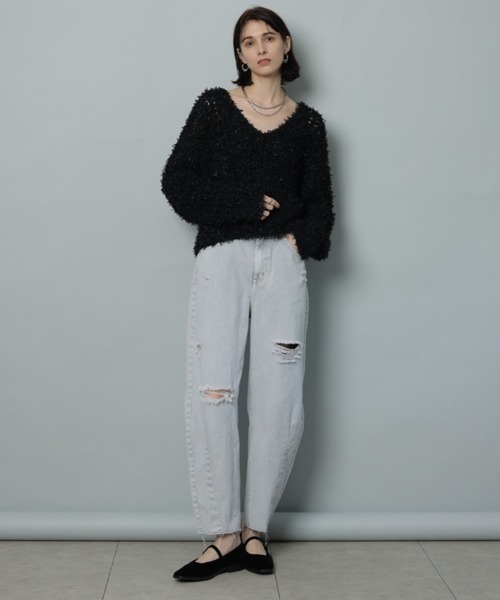 「CADUNE」 デニムパンツ 38 ブルー レディース_画像2