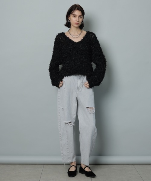 「CADUNE」 デニムパンツ 38 ブルー レディース_画像4