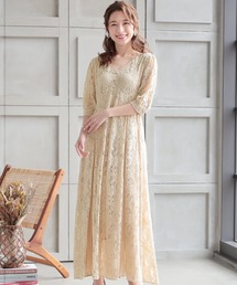 ドレス 結婚式ワンピースドレスVネックロング&七分袖フォーマル :53069579:ZOZOTOWN Yahoo!店 - 通販 - Yahoo!ショッピング
