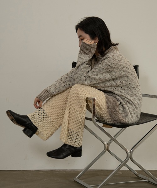 lawgy aw ami knit  ベージュ 関税込☆Ami Paris ハートロゴ セーター ピンク ベージュ アミ (AMI