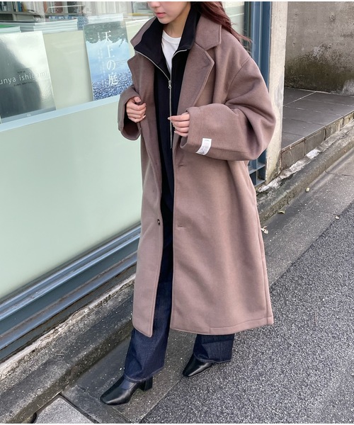 奇天烈 オーバーサイズ チェスターコート ユニセックス ビッグシルエット ビッグシルエットチェスターコート（SUPERTHANKS／ファッション
