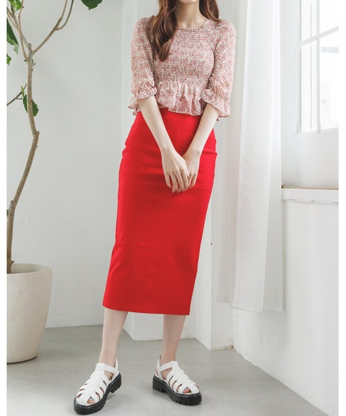 Ada. スカート シンプル バックスリット タイトスカート : ZOZOTOWN