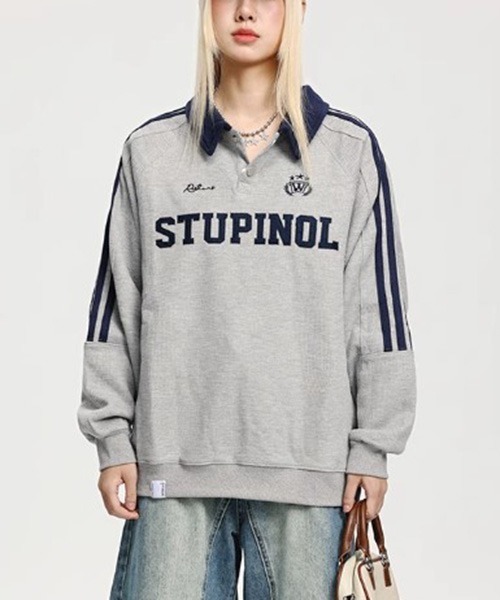 ブラウス シャツ ライン ゲームシャツ レディース ROOP TOKYO ブラウス シャツ UNISEX SIDELINE GAME SHIRT/ユニ