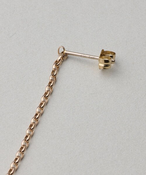 ete bijoux ピアス K18RBG トーン チェーン ロングピアス