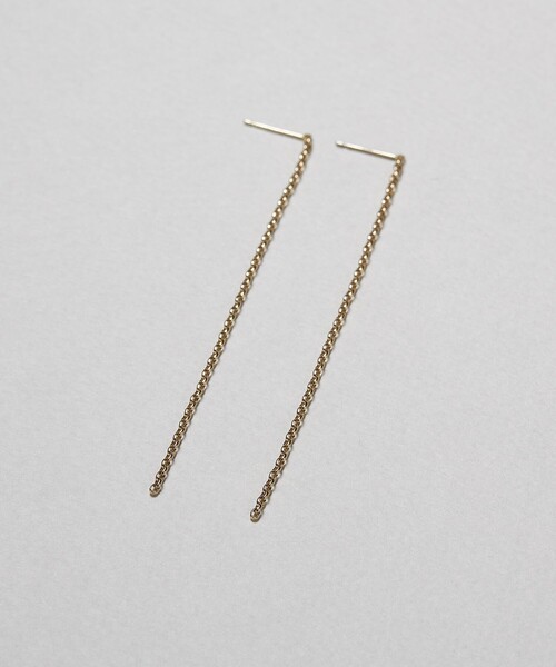ete bijoux ピアス K18RBG トーン チェーン ロングピアス