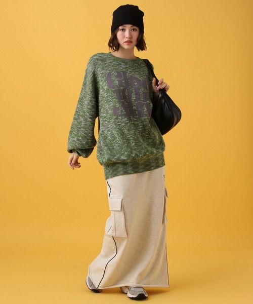 PBLIM ニット セーター PAGEBOYLIM/スペースダイロゴニット レディース