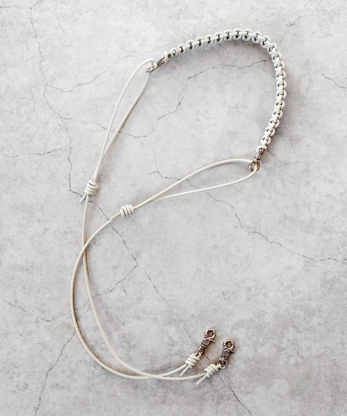 アクセサリー SENTI SENTI ネックレス センティ / LEATHER BRAID MULTI STRAP レザー
