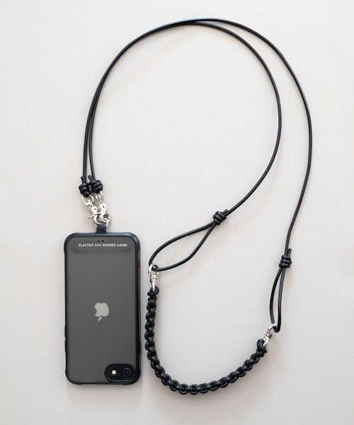アクセサリー SENTI SENTI ネックレス センティ / LEATHER BRAID MULTI STRAP レザー