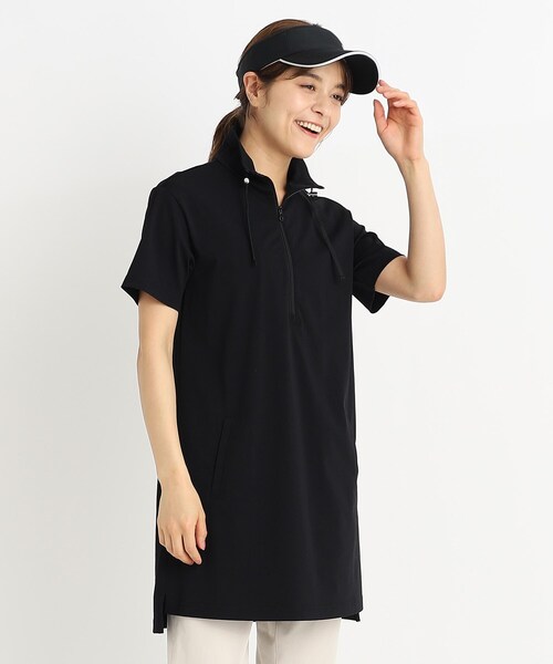 アダバット adabat チュニック丈 半袖プルオーバー adabat チュニック 「接触冷感/UVカット」チュニック丈 半袖