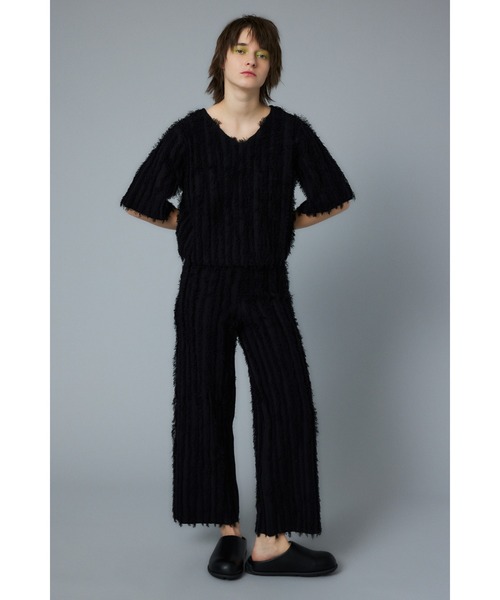 HeRIN.CYE tシャツ Fringe 2way knit tops フリンジツーウェイ