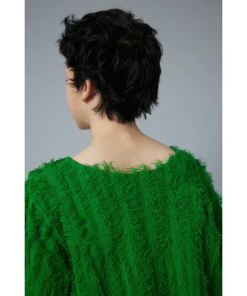 HeRIN.CYE tシャツ Fringe 2way knit tops フリンジツーウェイ