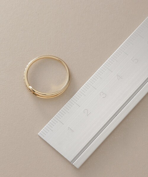 COCOSHNIK（ココシュニック） 指輪 リング K10ダイヤモンド ハーフ