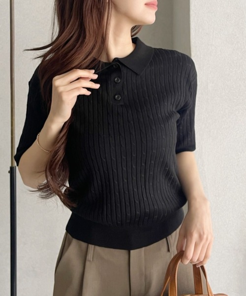 ニット セーター ケーブルニット ポロシャツ レディース POLO RALPH LAUREN ニット セーター ケーブルニット ポロシャツ