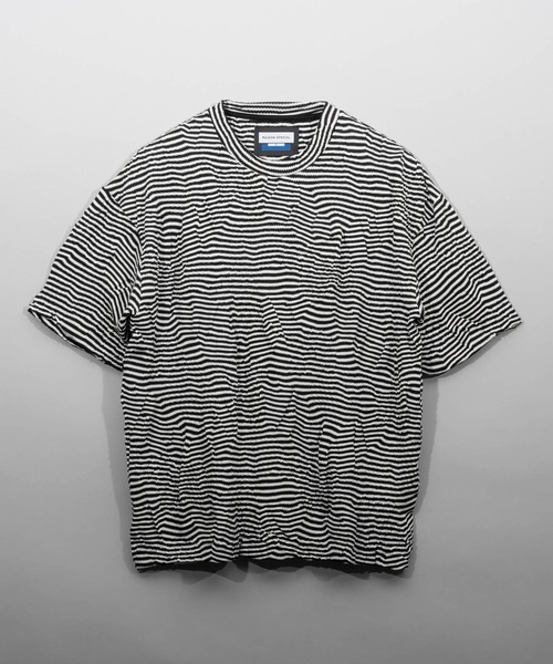 MAISON SPECIAL tシャツ 「UNISEX」Links Jacquard Border Oversized  