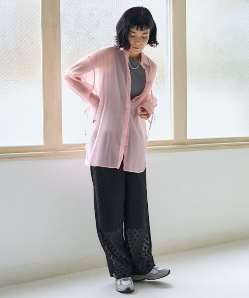【新品】drugstore's♡レースこお花がオシャレなゆったりパンツ♡Ｆサイズ FREAK'S STORE パンツ フラワーレースパンツ/レースワイドパンツ