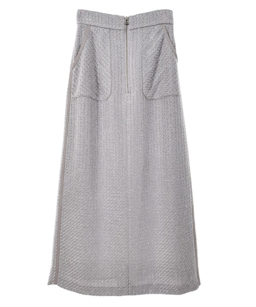 31 Sons de mode スカート ライン入りフロントジップツイード