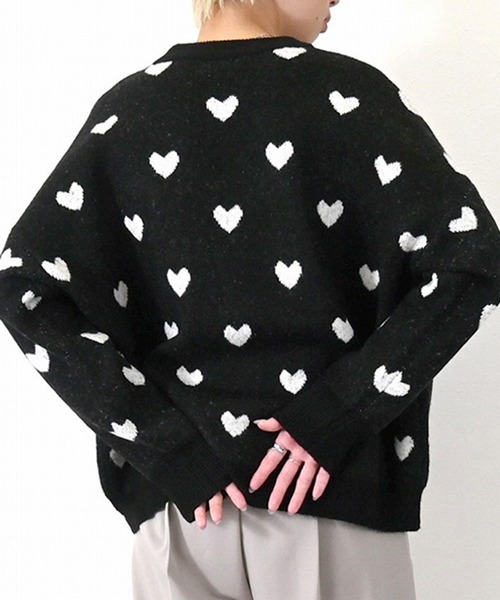 STYLEBLOCK ニット セーター ハート柄ジャガードニットプル