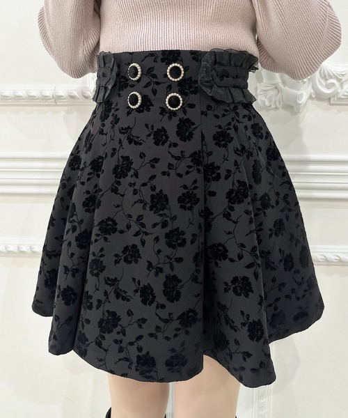 ルールロジェット　花柄スカート Flower jacquard skirt | leur logette