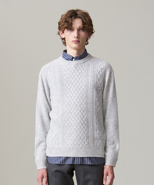 J.PRESS（J.プレス） セーター ニット 「Cash Lamb's wool」ケーブル