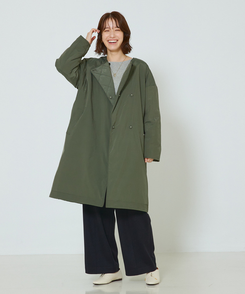 abahouse mavie（アバハウスマヴィ） ノーカラーコート コート キルト